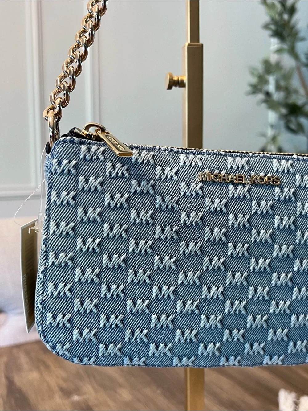 Michael Kors Denim JetSet Demi Pochette Shoulder/Handbag